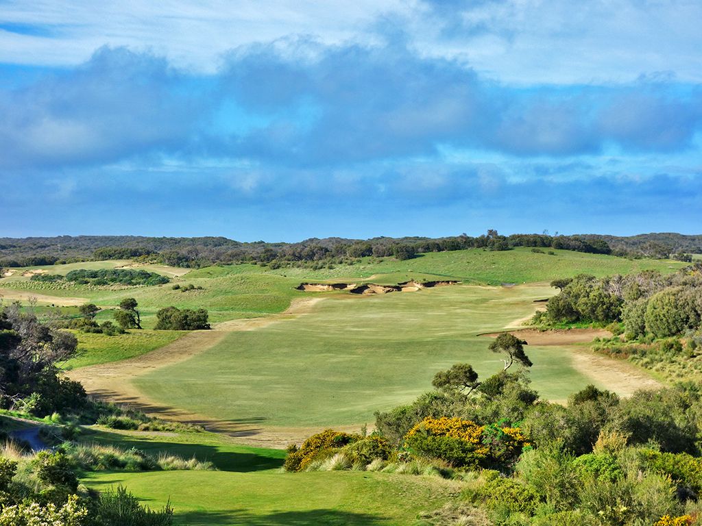 1st Hole at St Andrews Beach Golf Course (544 Yard Par 5)